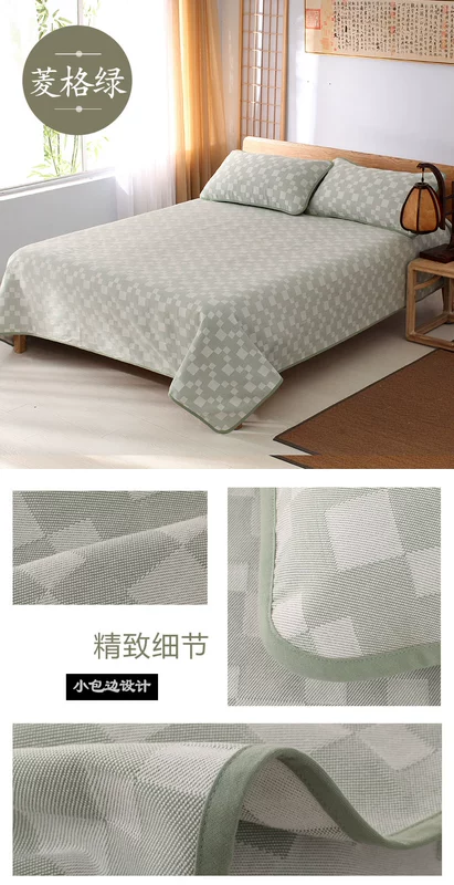 Cao cấp! Cũ vải thô dày ba mảnh bốn mùa chăn jacquard craft 100% cotton điều hòa mat - Thảm mùa hè