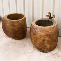 Natural stone mop pool Cobblestone Art mop pool Mop bucket Courtyard mop basin Outdoor mop pool water basin