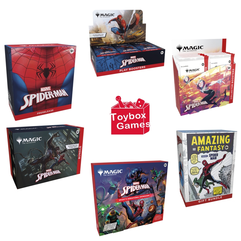 Magic: the Gathering Marvel Spider-Man Spm English Pre-Order Bundle Regular Booster Pack Fat Pack Scene Box
