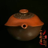 Исин, ​​оригинальный минеральный фиолетовый глиняный чайник, утечка, ручная работа, Wei Xiliang, двухцветная колонка Maning, плоский чайник, чайный сервиз, серия чайников