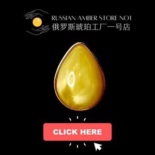 [Russian Amber Factory No. 1] Amber beeswax hanging spirit accessories honey carving ornaments Russian water droplet rough