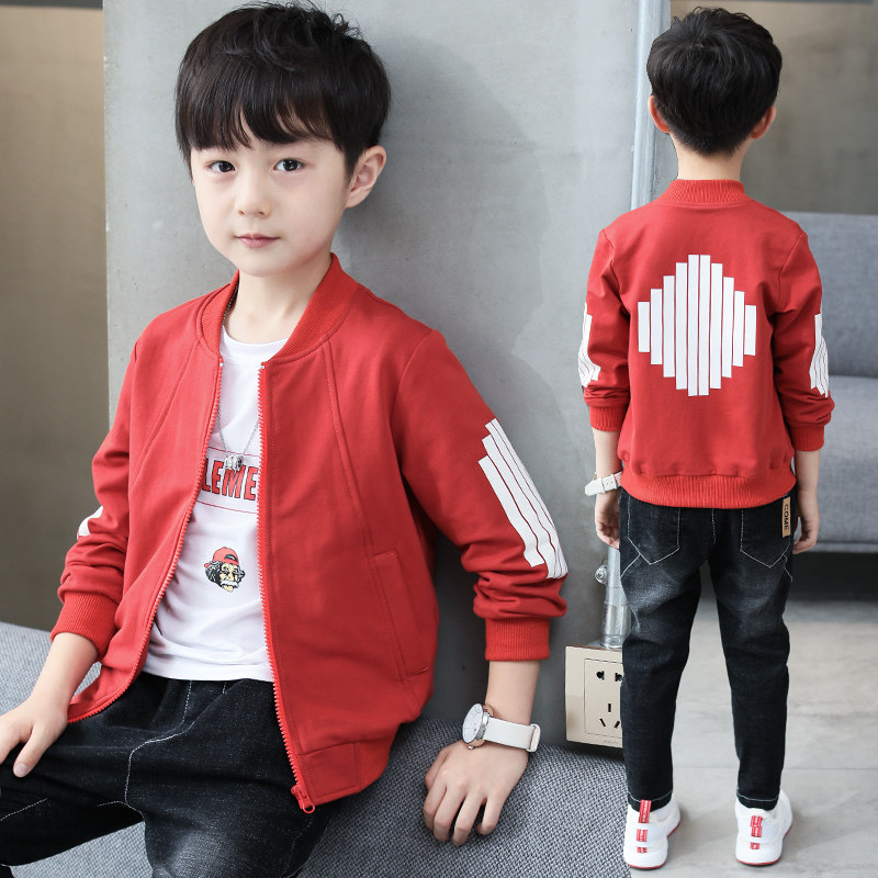 Boys ' autumn jacket casual 2021 new trend in the big children's spring and autumn baseball uniform Korean version of the boy jacket