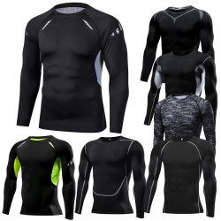 Football Men's Long-Sleeved Football Base Layer Tights Set High and Low Collar Autumn and Winter Sports Fitness Training Clothes