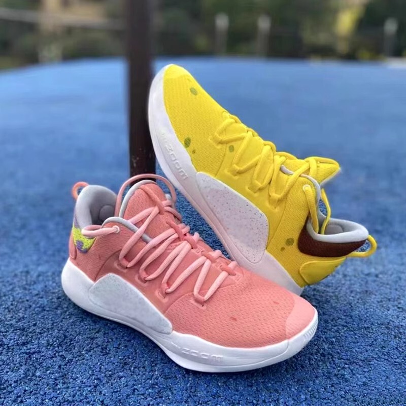 Hd2018 Valentine's Day Spongebob Squarepants Black and White Squidward South Coast Marshmallow Men's and Women's Air Cushion Basketball Shoes