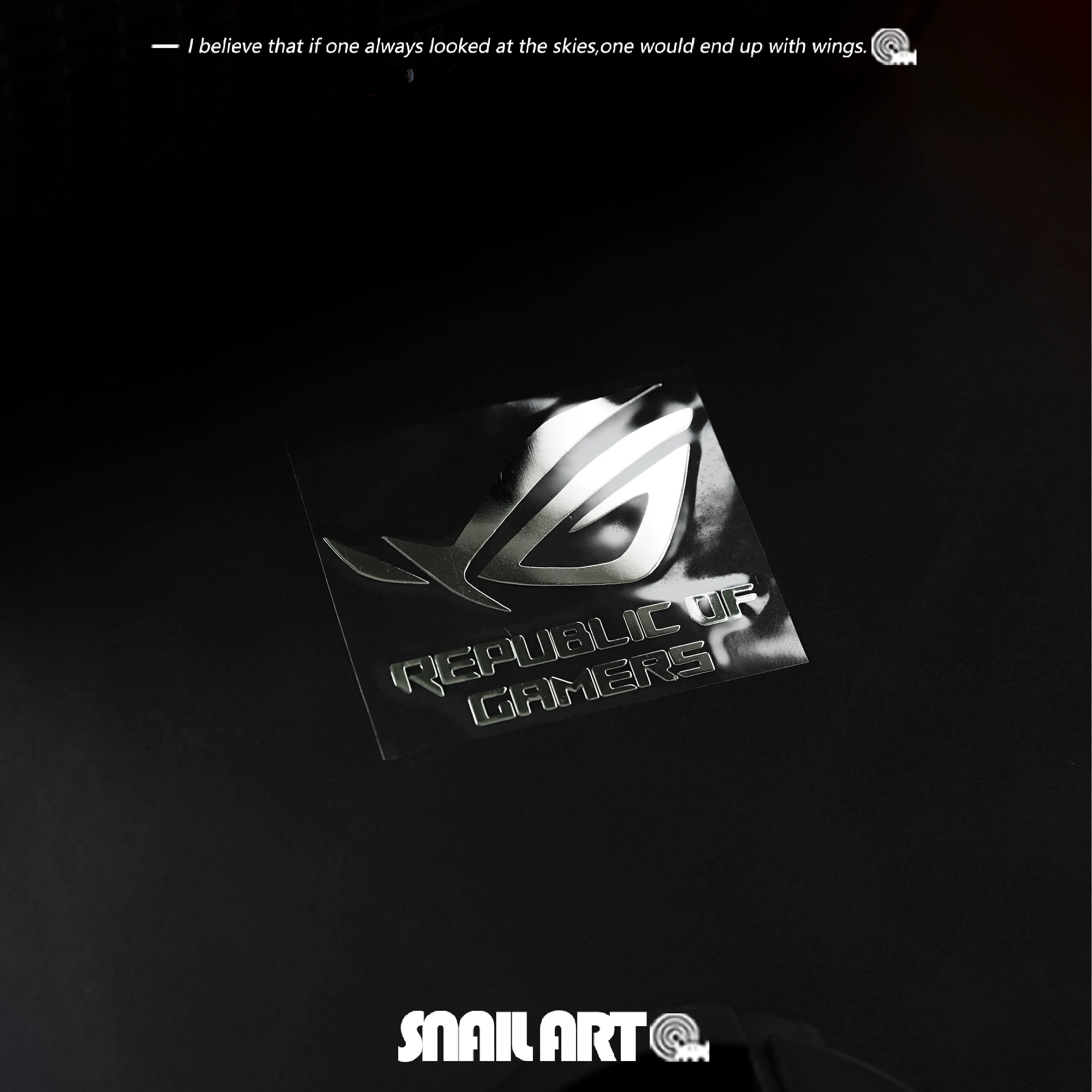 ASUS ROG Republic of Players Prodigal Eye Metal Sticker Laptop Main Case Tablet Phone Decorative Sticker