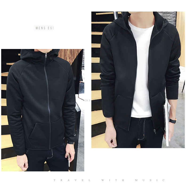Mùa xuân và mùa thu Khóa kéo Áo hoodie nam Kích thước lớn Sinh viên dài tay Tide Thương hiệu nam Áo khoác thể thao Hàn Quốc Áo nam áo len kiểu hàn quốc cực đẹp