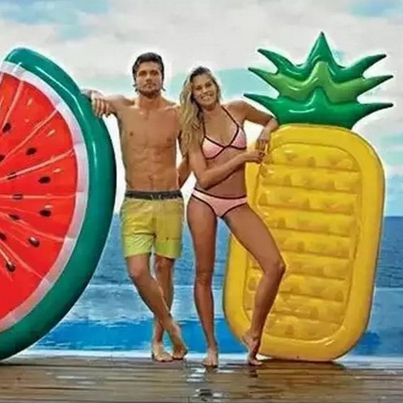 Wedding Dress Photography Photo Photographic Prop Exterior View Inflatable Cushion Bed Swimming Circle Creative Props Fruit Pineal Air Cushion Bed Float