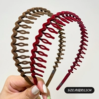 Волновая кофейная цвет+волнистый винный красный [бархат]