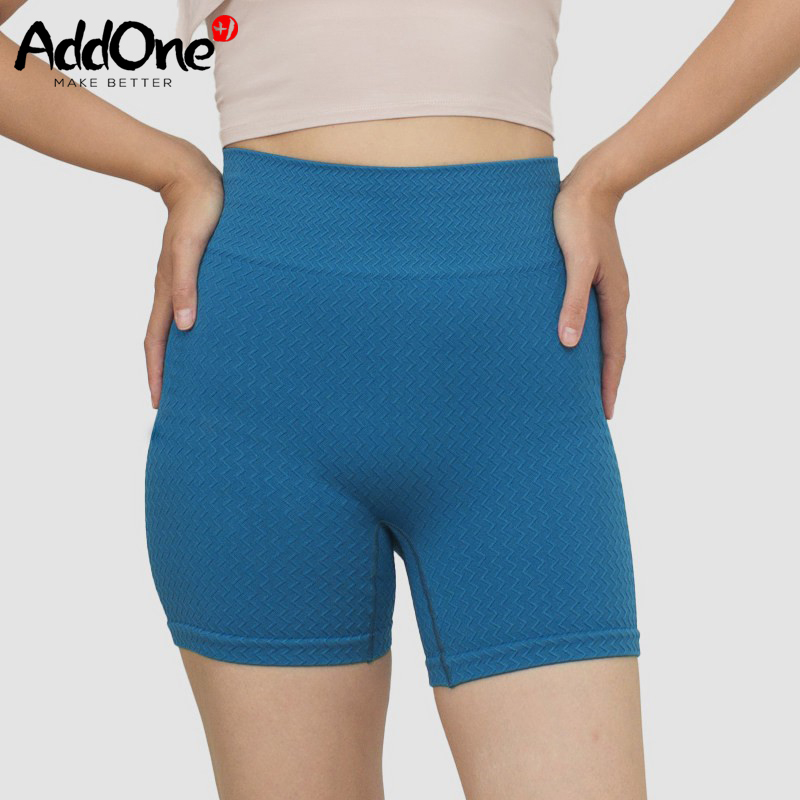 Addone+1 Yoga Exercise Pilates Niche Wave Pattern Design High Elasticity Shaping Sports Shorts