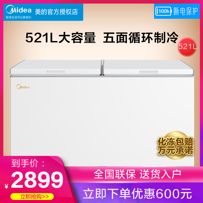 Beauty 521 liters Large capacity Ice cabinet Refrigerated and energy-efficient Home Commercial freezer Fridge Night Market Stall