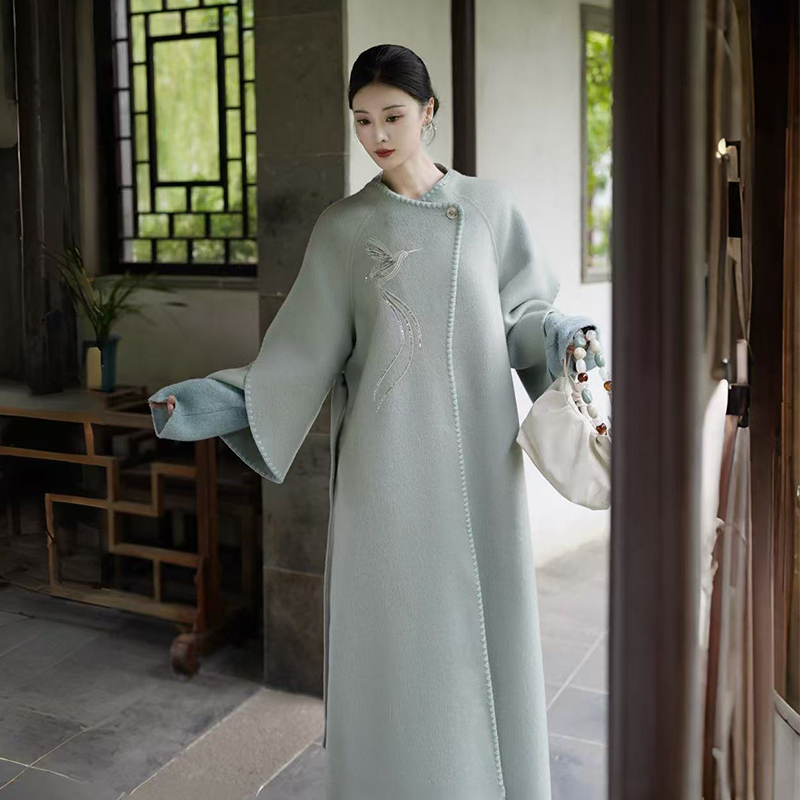 Chengyu Haute Couture 【Luoshen Fengluan】 New Chinese Style Suli Alpaca Handmade Sequin Embroidery Shell Embroidery Coat