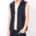 Mùa hè không tay trùm đầu thể thao vest nam tự tu luyện có thể được in áo hoodie mỏng phần thể dục cotton áo khoác cardigan - Áo vest cotton Áo vest cotton