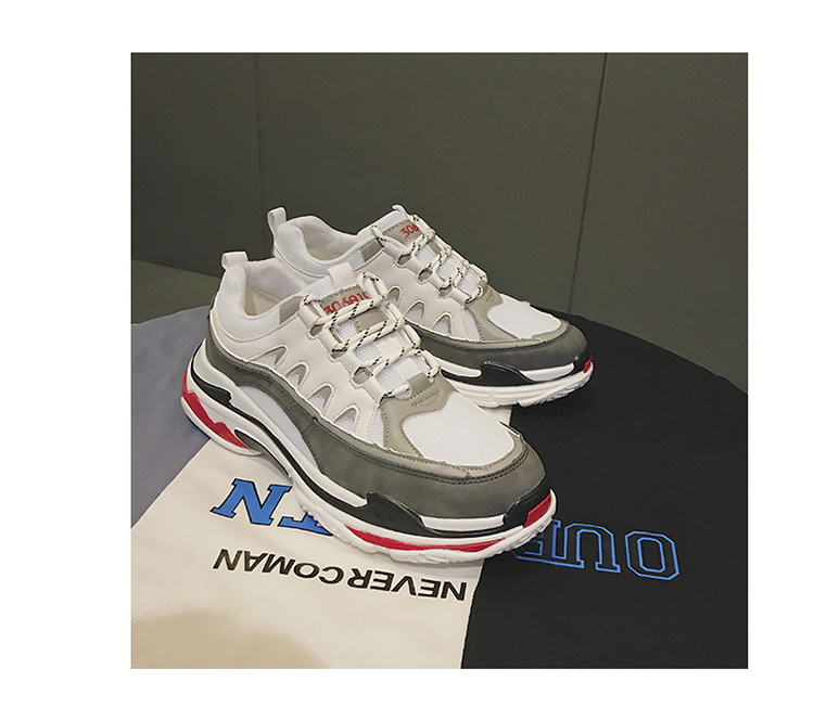 Mùa xuân mới xu hướng sneakers lưới của nam giới giày thấp với đệm không khí giày chạy dày dưới tăng giày của nam giới Hàn Quốc jordan dior cổ thấp
