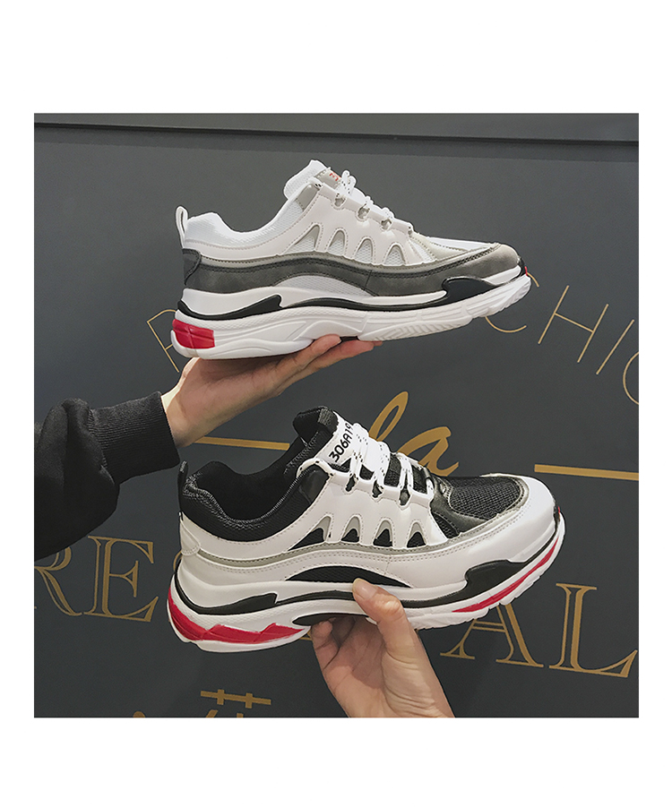 Mùa xuân mới xu hướng sneakers lưới của nam giới giày thấp với đệm không khí giày chạy dày dưới tăng giày của nam giới Hàn Quốc jordan dior cổ thấp