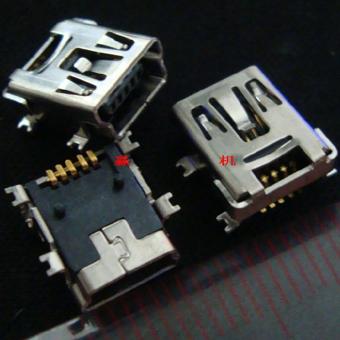 High Quality Mini USB Female MINI 5PIN Gold Plated SMD Female Connector 1pcs for sale