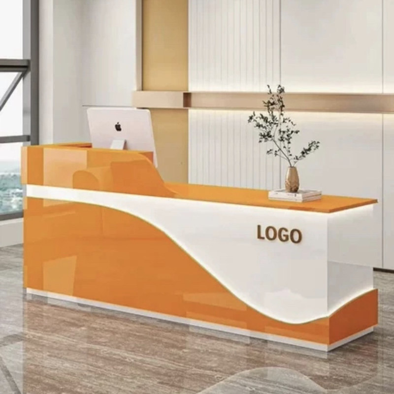 Clothing Store, Paint Shop, Company Front Desk, Beauty Salon, Bar Counter, Training Center, Billiard Hall, Orange, Red, Cashier Counter