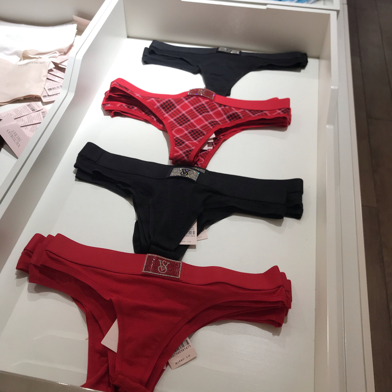 5 Pieces for 328 Yuan Victoria's Secret Letter Waistband Cotton Comfortable Low-Rise Women's Thong Underwear