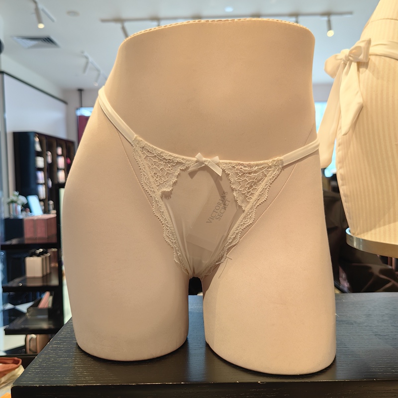 Victoria's Secret New Vs Sexy Thong Women's Low-Rise Ice Silk Thong Underwear Cute White Victoria's Secret New Vs Sexy Thong Women's Low-Rise Ice Silk Thong Underwear Cute White