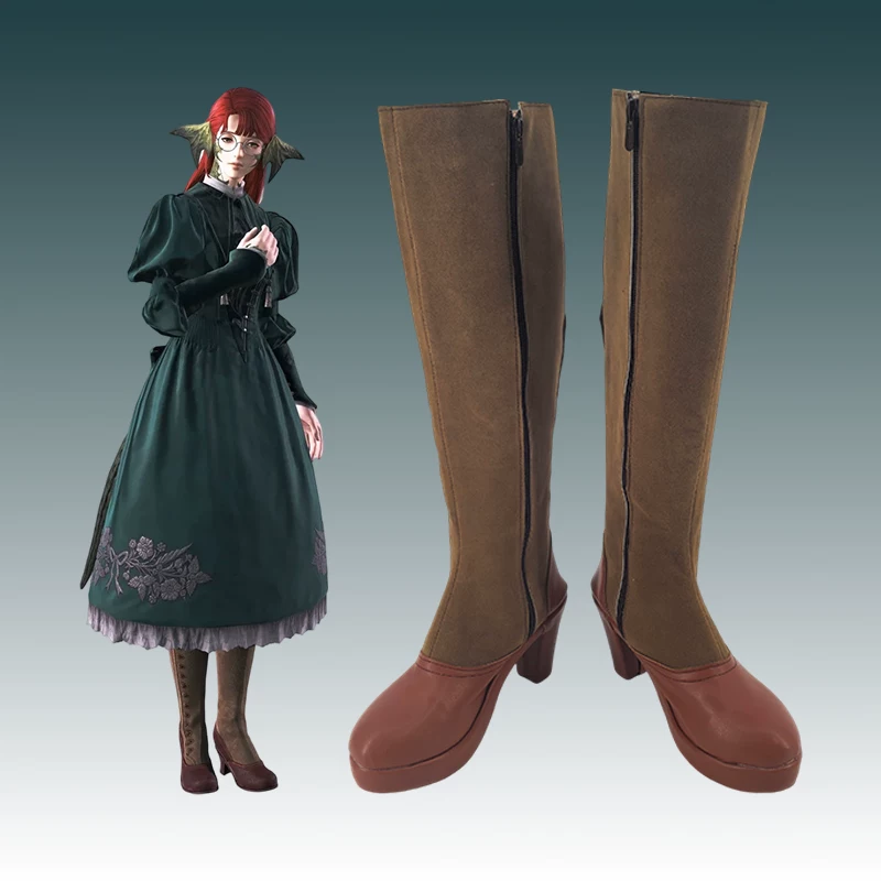 4571 Halmarut FF14 Dragon Girl Mysterious Five Characters Final Fantasy 14 Cos Shoes Customized Shoes with Pictures