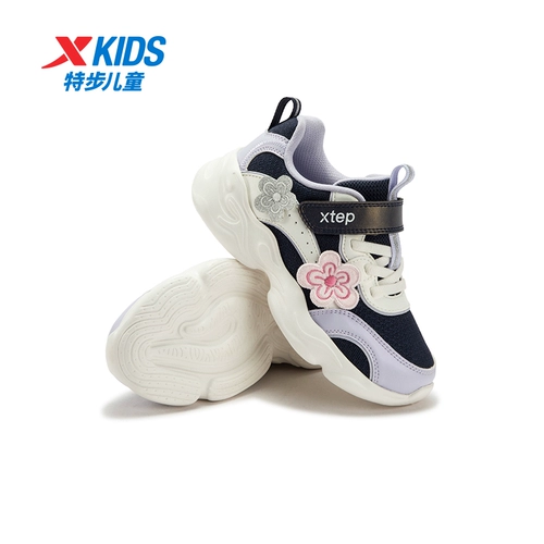 Xtep, детские туфли для отдыха, милая спортивная обувь на липучке, нескользящие коньки с амортизацией, осенние, тренд сезона