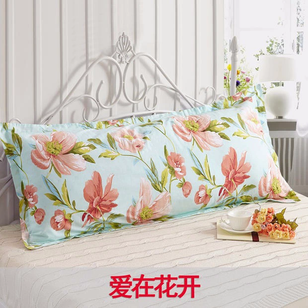 Gối đôi cotton gối bông 1 m 1,2 / 1,5 m hai người cặp gối dài lõi đặt ưu đãi đặc biệt gối chữ u cho bầu