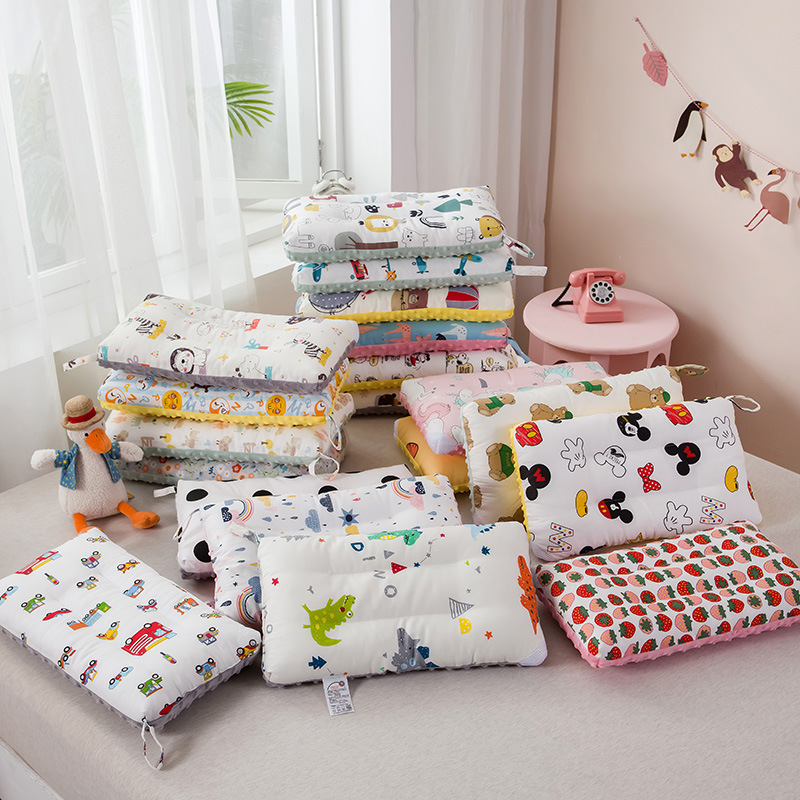 Manufacturer Cartoon Children Bean Suede Pillow 60S Long Suede Cotton Baby Appeasement Pillow Baby Kindergarten Pillow Core