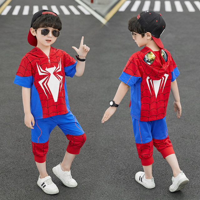 Children's Performance Costume Spider-Man Outfit Boys' Suit Boys' Summer Outfit Ultraman Costume Summer Children's Day Gift Trendy