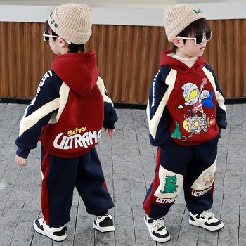 Ultraman Zero Clothing Boys' Set 2025 New Children's Luminous Sweatshirt Boys' Stylish Autumn and Winter Children's Clothing