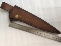 Outdoor leather case Cowhide knife cover Scabbard protective cover Double-edged sword cover Outdoor knife cover Sword leather cover 18cm wild