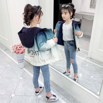 Girls spring coat 2021 New Style children Korean big childrens clothing girl fashionable charge jacket top