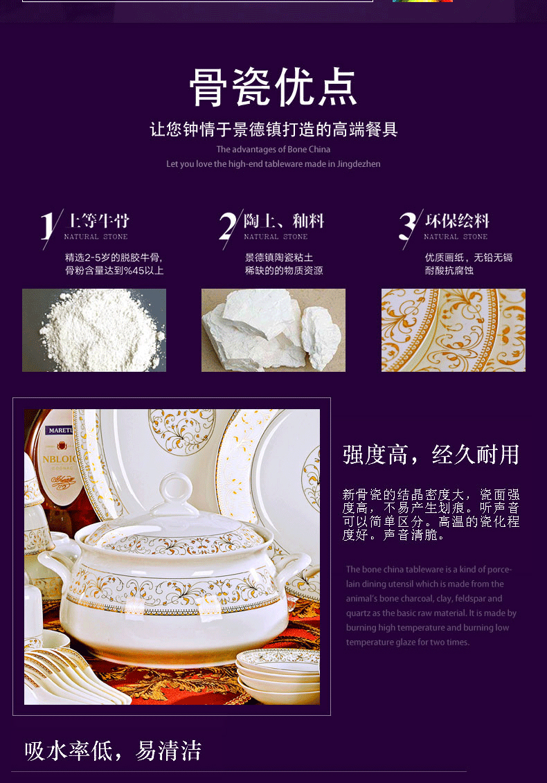 Eating dishes suit household jingdezhen ceramics from yellow up phnom penh silverware bowls bowl chopsticks ipads plate combination of Chinese style