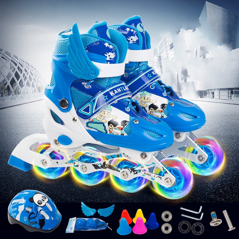 3-4-5-6-7-8-9-10-11-12-year-old child, male and female, ice skate children's roller skates skate skate shoes