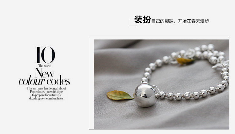 Bracelet de cheville Femme      en Argenterie - Ref 3103604 Image 8