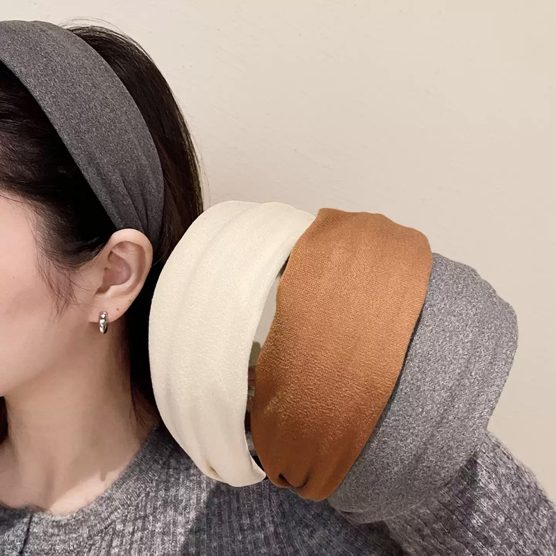 High-End Wide-Brimmed Hairband That Doesn'T Squeeze the Head, Women's 2026 New Autumn and Winter High Cranial Top Headband for Washing Face, Gray Headband Hair Accessory High-End Wide-Brimmed Hairband That Doesn'T Squeeze the Head, Women's 2026 New Autumn and Winter High Cranial Top Headband for Washing Face, Gray Headband Hair Accessory