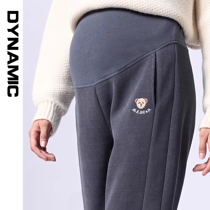 Maternity Casual Pants for Autumn and Winter, Fleece-Lined and Thickened, Jogger-Style Sweatpants, Warm Belly-Supporting Leggings, Plus-Size Maternity Wear Maternity Casual Pants for Autumn and Winter, Fleece-Lined and Thickened, Jogger-Style Sweatpants, Warm Belly-Supporting Leggings, Plus-Size Maternity Wear