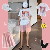 Летние тонкие шелковые шорты, штаны, высокая талия, свободный прямой крой