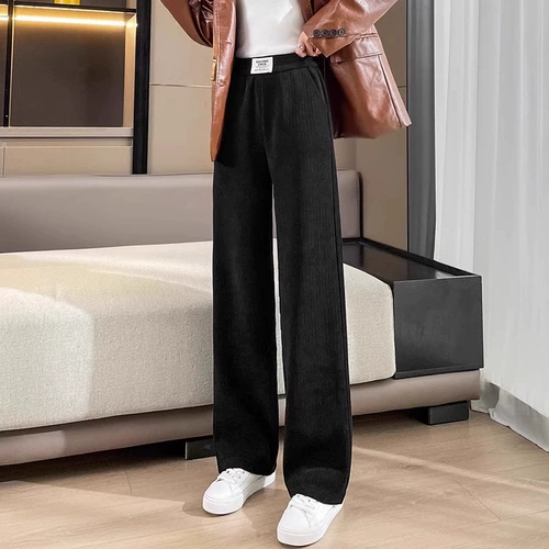 Распродажа бренда ~ счетчики сняты с производства. Новые широкие брюки 2025 года для женщин с высокой талией и бархатом на зиму.