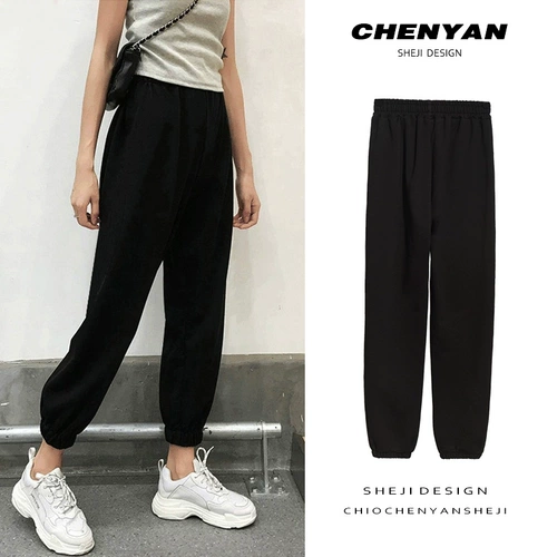 Комплект, штаны, демисезонные повседневные брюки, свободный крой, 2020, увеличенная толщина