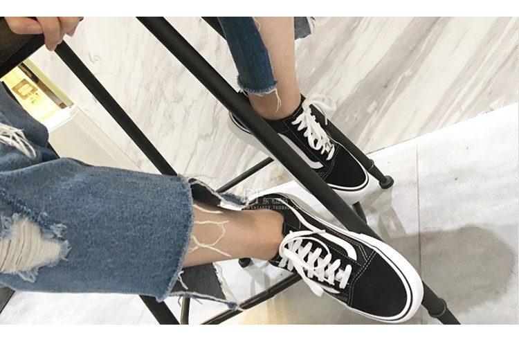 Vans Vans PLATFORM tăng muffin dày đáy giày nam và nữ màu đen và giày vải thông thường VN0A3B3UY28 - Plimsolls giày thể thao nữ màu đen