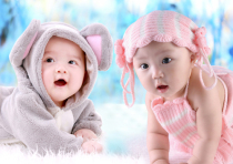 Cute baby poster picture pictorial Pregnant woman baby BB Fetal education wall stickers Early education cute and beautiful male and female baby BB