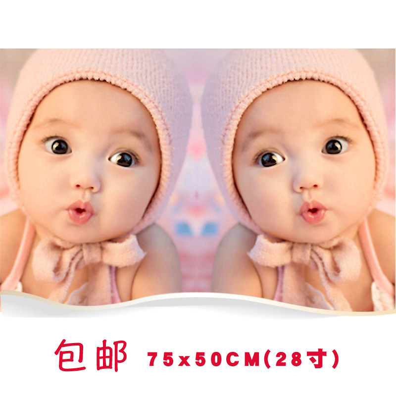 Baby poster wall sticker HD baby painting decorative doll pictures Fetal education Dragon and Phoenix baby photos Baby pictorial