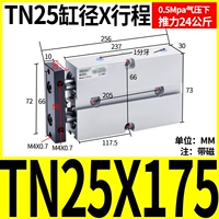 Круглая двойная ось TN25x175-S