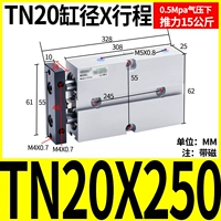 Двухосевой цилиндр TN20X250-S/1 точка