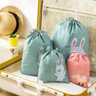 Travel drawstring drawstring pocket drawstring travel supplies cute cartoon Korean waterproof small cloth bag finishing storage bag