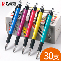 Tiger crown ballpoint pen press type color red blue black 0 7mm bullet student office supplies wholesale