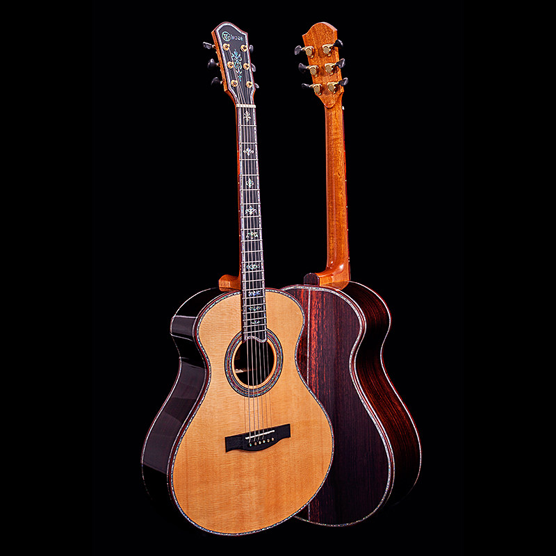 The Violin Maker Old Nine Guitar Studio Guitar Customized African Beauty Girl Domestic Set Making A Folk Song Full Veneer Wood