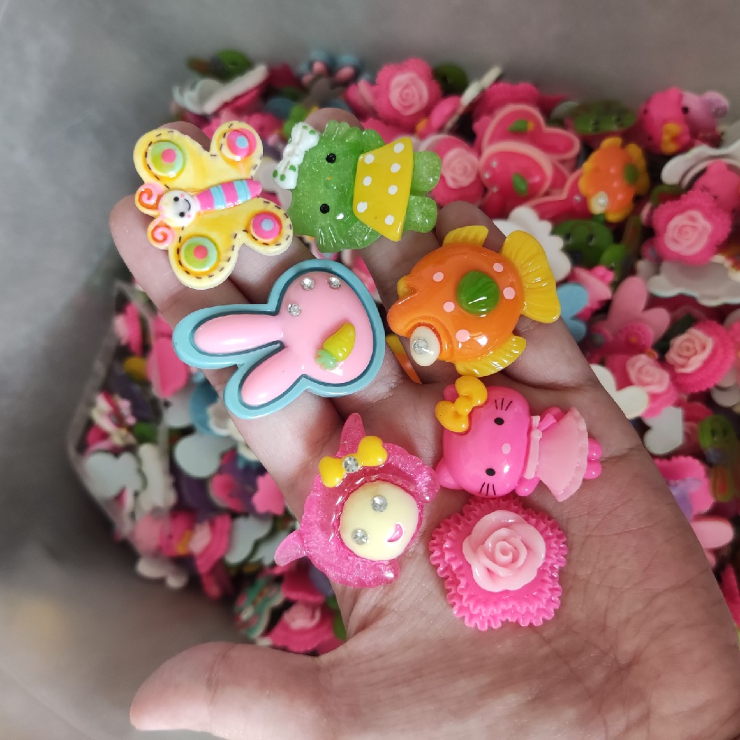 Resin sheet handmade hair ornaments material Mobile phone protective shell accessories Children's hair ornaments semi-finished products weigh