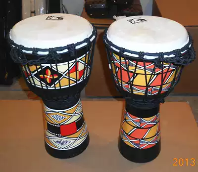 Color African drumming