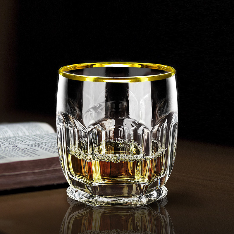 Czech Crystal Cup Imported Whisky Cup Household Beer Cup Classical Retro Gift Wine Cup European