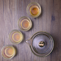 Gauss teapot Road cup glass heat-resistant hammer pattern male Cup Japanese thick tea divider kung fu tea set teapot